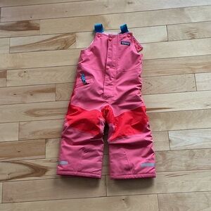 Patagonia Pink and Red Kids' Snow Bib